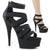 DELIGHT-659 Plateau Sandaletten Schwarz | Pleaser