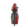 DELIGHT-660FH Plateau Sandaletten Schwarz Lack von Pleaser – Ansicht 4