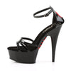 DELIGHT-662 Plateau Sandaletten schwarz | Pleaser