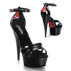 DELIGHT-662 Plateau Sandaletten schwarz | Pleaser