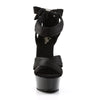 DELIGHT-668 Plateau Sandaletten Satin Black | Pleaser