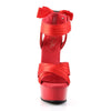 DELIGHT-668 Sandaletten Plateauschuhe Rot von Pleaser – Ansicht 2