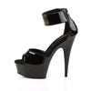 DELIGHT-670-3 Plateau Sandaletten Schwarz | Pleaser