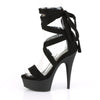 DELIGHT-671 Plateau Sandaletten - Schwarz | Pleaser SALE
