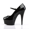 DELIGHT-687 Plateau Pumps Schwarz Lack | Pleaser