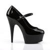 DELIGHT-687 Plateau Pumps Schwarz Lack | Pleaser