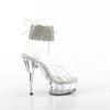 DELIGHT-691-2RS - Plateau High Heel Sandaletten - Transparent mit Strass von Pleaser – Ansicht 5