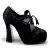 DEMON-11 Plateau High Heel Pumps mit Spitze Schwarz | DemoniaCult