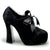 DEMON-11 Plateau High Heel Pumps mit Spitze Schwarz | DemoniaCult