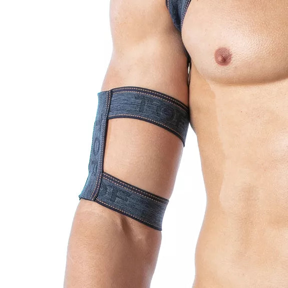 Armband Harness Denim-Style - Elastisch, Komfortabel, Blau | TOF Paris