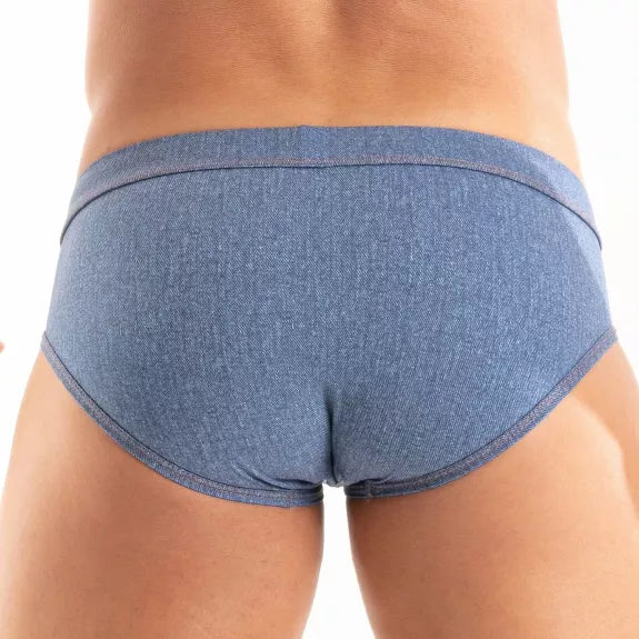 Badehose Denim-Optik - stylisch, schnell trocknend & robust, Blau | TOF Paris