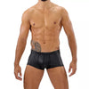 Schwarze Kunstleder Boxershorts im sexy Fetish Stil von TOF Paris – Ansicht 5