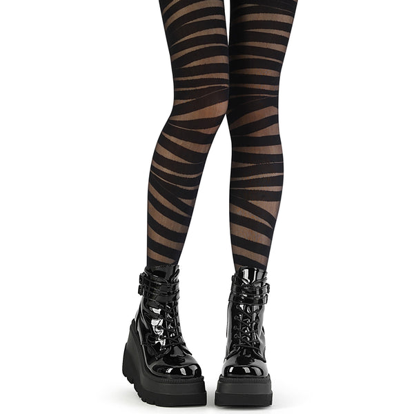 DH430 Schwarze Bandage-Strumpfhose (1 Paar) | Demonia