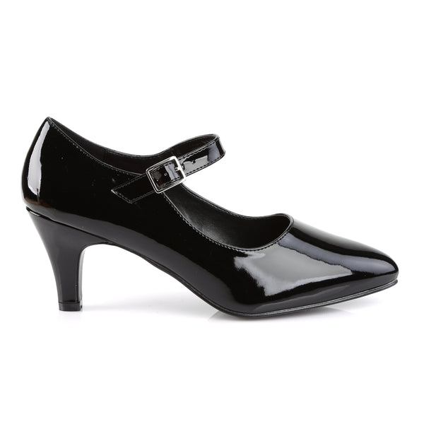 DIVINE-440 Mary Jane Pumps Lack Schwarz | Pleaser Pink Label SALE