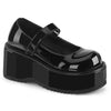 DOLLIE-01 Plateau Schuhe Lack schwarz Mary Janes | DemoniaCult