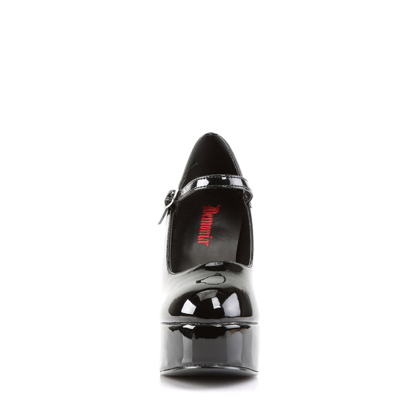 DOLLY-50 Plateau Pumps Schwarz Lack von DemoniaCult – Ansicht 2