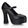 DOLLY-50 Plateau High Heel Pumps Schwarz Matt | DemoniaCult