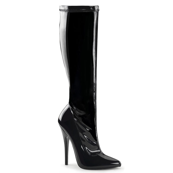 DOMINA-2000 Stiefel Lack Schwarz von Devious