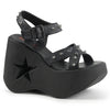 DYNAMITE-02 Plateau Sandaletten Nieten schwarz | DemoniaCult