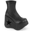 DYNAMITE-100 Plateau Stiefeletten schwarz matt Stern | DemoniaCult