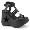 DYNAMITE-12 Plateau Sandale schwarz Stern matt | DemoniaCult