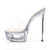 ECLIPSE-601 Plateau Pantoletten Transparent | Pleaser