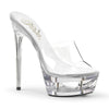 ECLIPSE-601 Plateau Pantoletten Transparent | Pleaser