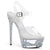 ECLIPSE-608GT Plateau Sandaletten | Silber | Pleaser