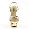 ECLIPSE-619G Plateau Sandaletten - Gold/Glitter | Pleaser