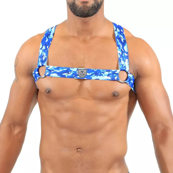 Blaues Elastic-Harness von TOF Paris
