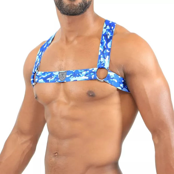 Blaues Elastic-Harness von TOF Paris – Ansicht 3