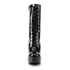 ELECTRA-1020 Plateau Stiefeletten Schwarz Lack | Pleaser