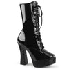 ELECTRA-1020 Plateau Stiefeletten Schwarz Lack | Pleaser