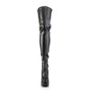 ELECTRA-3000Z Plateau Overknee Stiefel Schwarz Matt | Pleaser