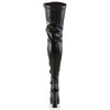 ELECTRA-3000Z Plateau Overknee Stiefel Schwarz Matt | Pleaser