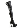 ELECTRA-3000Z Plateau Overknee Stiefel Schwarz Matt | Pleaser