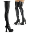 ELECTRA-3000Z Plateau Overknee Stiefel Schwarz Matt | Pleaser