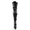 ELECTRA-3028 Plateau Overknee Stiefel Schwarz | Pleaser