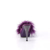 ELEGANT-401F Plateau Pantoletten mit Plüsch und Glitzer - Violett | Fabulicious