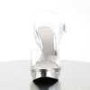 ELEGANT-408 Plateau Sandaletten Silber Glitzer | Fabulicious