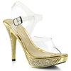 ELEGANT-408 Plateau Sandaletten - Gold von Fabulicious