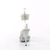 ELEGANT-442 Plateau Pantoletten - Transparent Glitzer | Pleaser