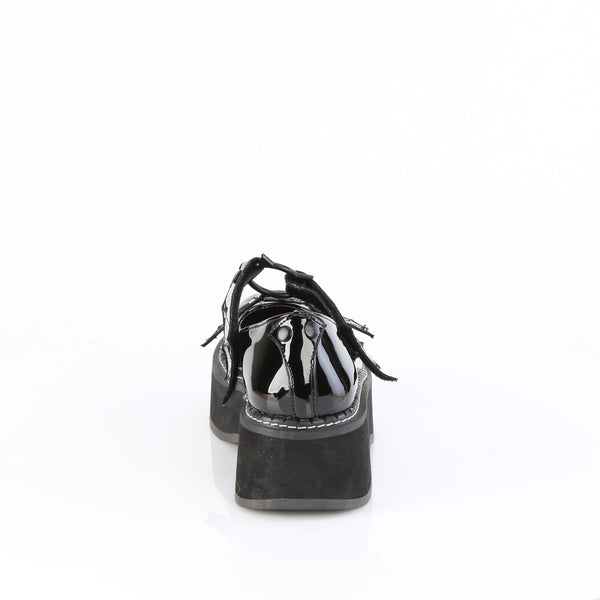EMILY-23 Plateau Schuhe Schwarz Lack von DemoniaCult – Ansicht 4