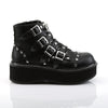 EMILY-315 Plateau Stiefeletten Schnallen schwarz matt Gothic von DemoniaCult – Ansicht 5