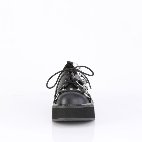 EMILY-32 Plateau Schuhe Schwarz Matt von DemoniaCult – Ansicht 2