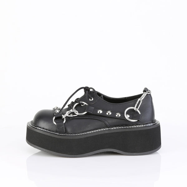 EMILY-32 Plateau Schuhe Schwarz Matt von DemoniaCult – Ansicht 3