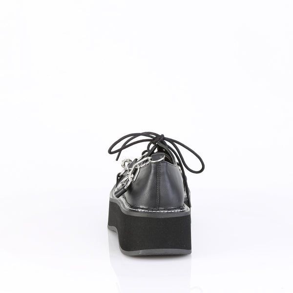 EMILY-32 Plateau Schuhe Schwarz Matt von DemoniaCult – Ansicht 4