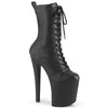 ENCHANT-1040 Plateau Stiefeletten - Schwarz Leder | Pleaser