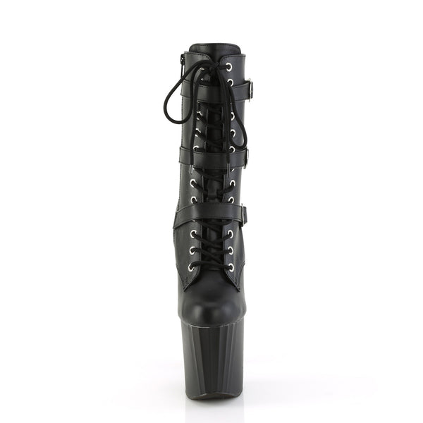 ENCHANT-1043 Plateau Stiefeletten - Schwarz Matt von Pleaser – Ansicht 2