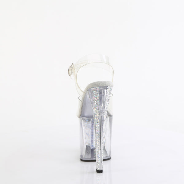 ENCHANT-708AQUA-04 Sandalette Plateauschuhe Liquid- Transparent | Pleaser